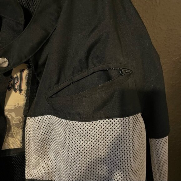 Black Street & Steel Zip Up Armored Motorcycle Jacket, Size 5XL - Picture 5 of 9